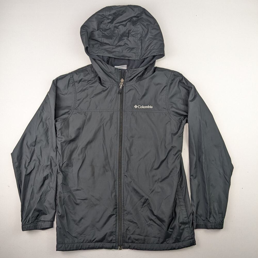 Columbia Youth Medium 10-12 Black Fleece Lined Windbreaker Jacket